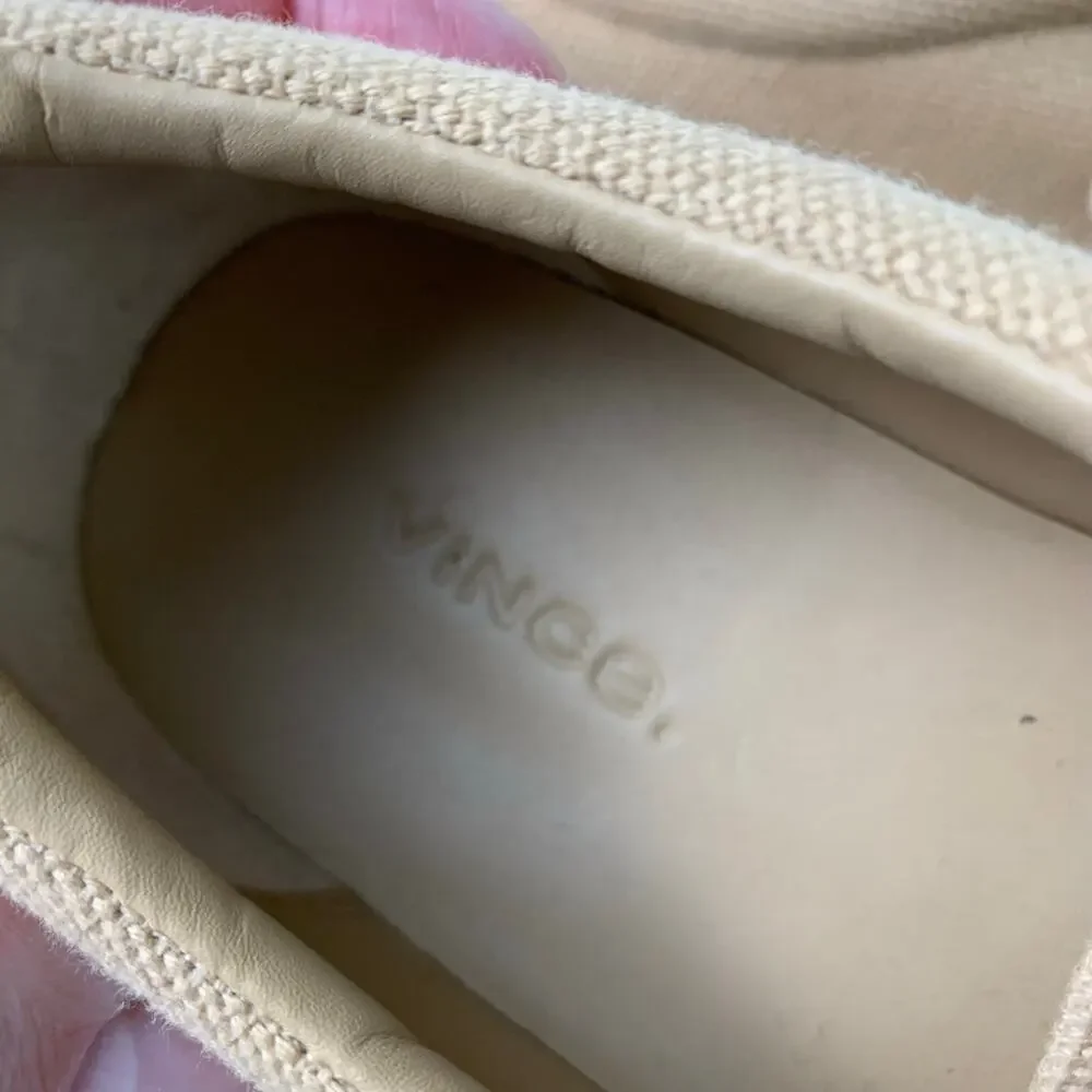 Vince Size 8 Women's Ursa Organic Canvas Espadrille Platform Sneakers Shoes